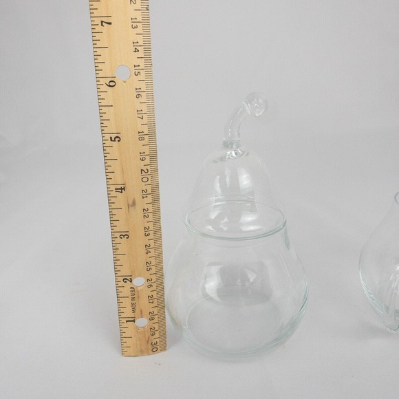 Glass Sugar and Creamer Set Pear Coffee - Picture 4 of 5